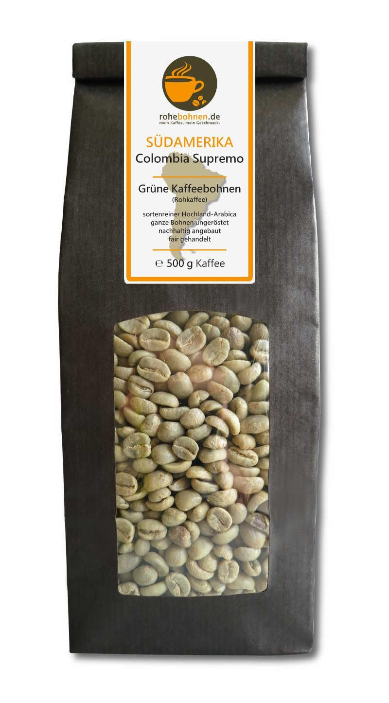 Cafea crudă - Cafea verde Kenya, Columbia, Guatemala (pachet redus boabe de cafea verde 3x500g) - certificată GMP