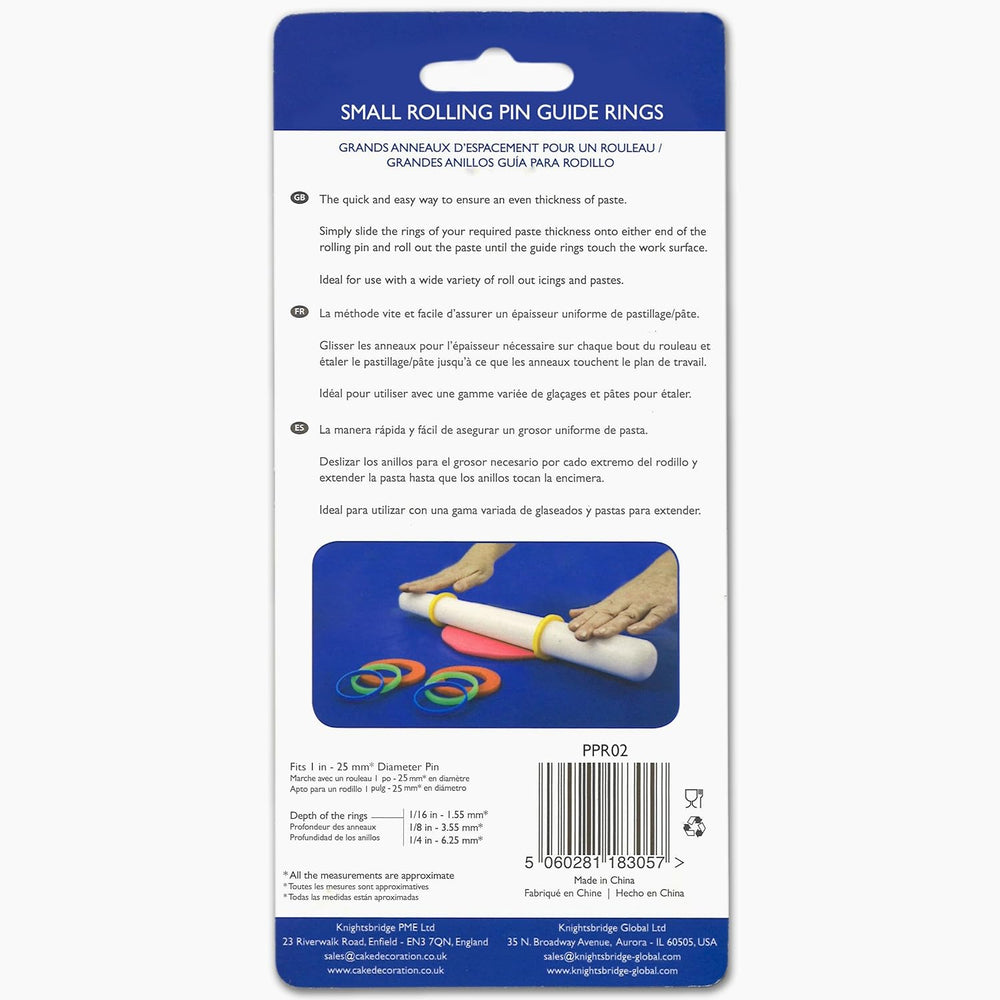 Führungsringe für kleinen Ausrollstab, Kunststoff, multicolore, 14 x 9 x 2.05 cm, 8-Einheiten