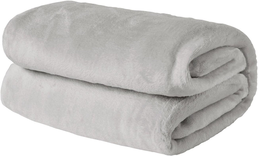 Cuvertură de pat Brentford's Ultra Soft Fleece, Silver Grey, Large Double - 150 X 200Cm Paturi si Cuverturi Besuche den Brentfords-Store Gri-argintiu 120 X 150 Cm