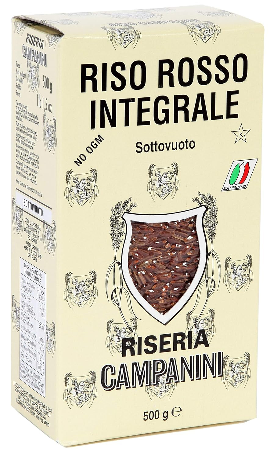 RISO ROSSO INTEGRALE Riso rosso con cereali integrali RISERA CAMPANINI 500g dall'Italia