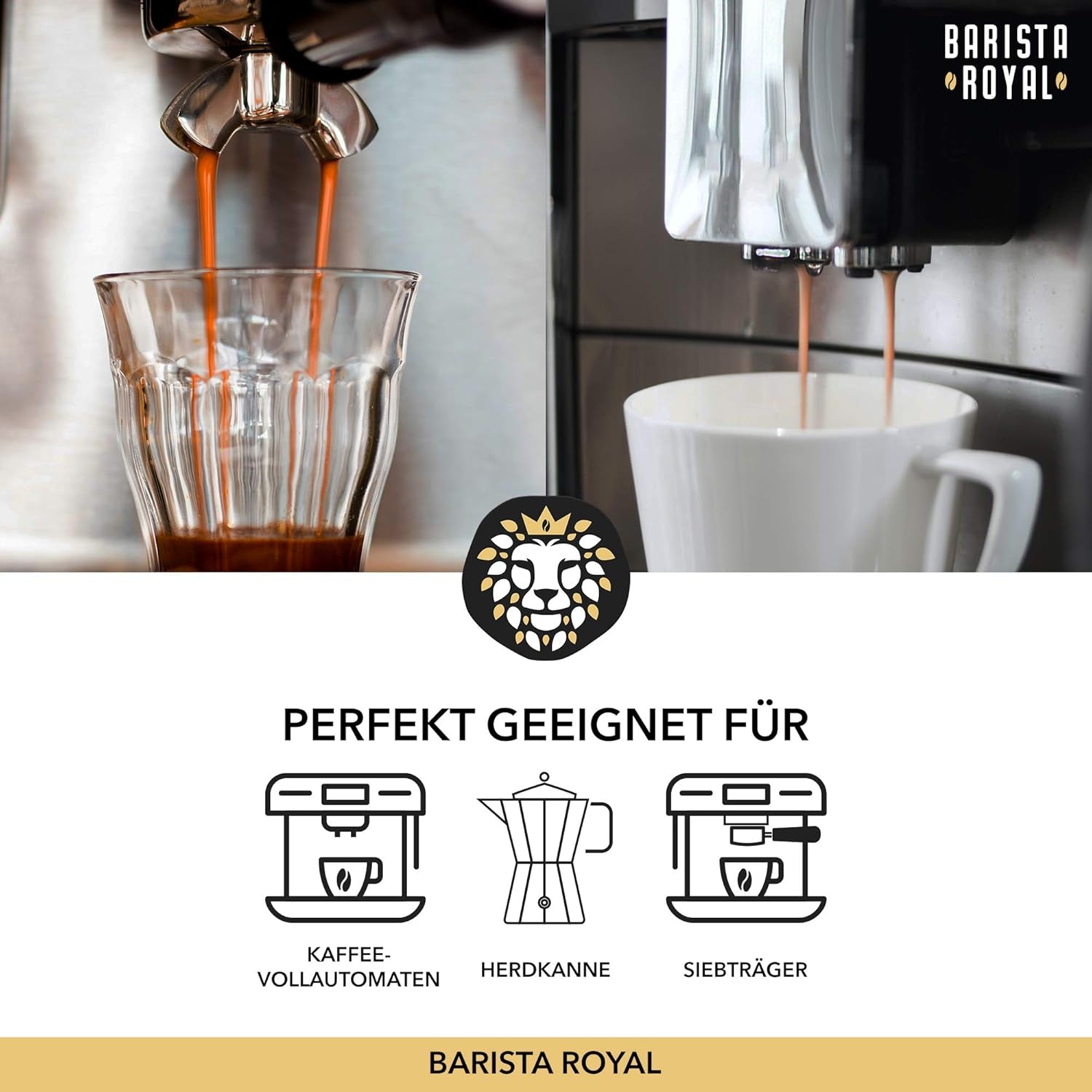 BARISTA ROYAL Bio Espressobohnen 1kg "Gran Señor" | Frische Kaffeebohnen direkt aus Honduras | 100% Arabica Espresso ganze Bohnen | Ideal für Vollautomat und Siebträger