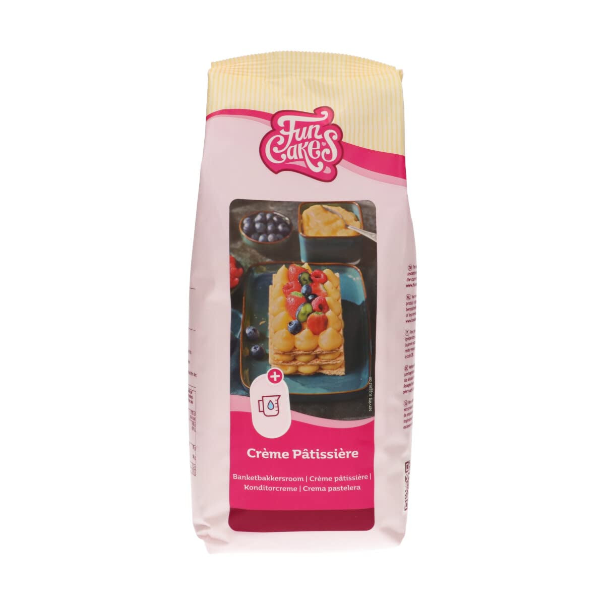 Funcakes Mix Für Crème Pâtissière, Einfach Zu Berübenen, Köstlicher Pudding Zum Füllen Von Kuchen, Cupcakes Und Anderen Leckereien, Nur Wasser Addenden, Halal., 1 Kg Mix per cottura e cottura Naty Shop 1 Kg (1Er Pack) Vaniglia