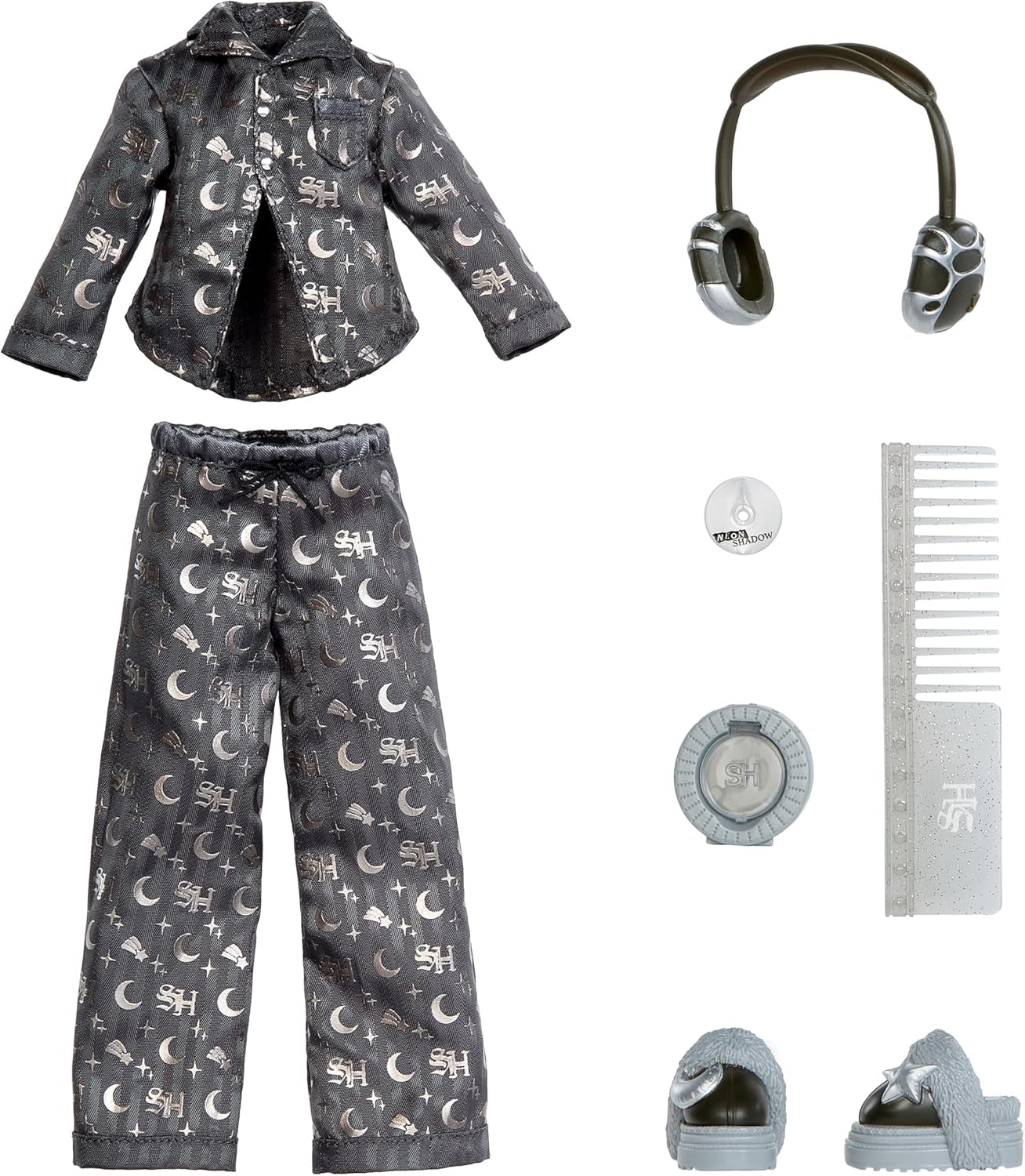 Rainbow High Shadow High Girl's Night - Luna Madison – 28 cm Modepuppe in Grautönen, Graues Haar & Outfit mit Accessoires und Kamm – Für Sammler und Kinder ab 6 Jahren