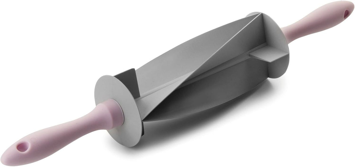 RODILLO CORTADOR DE Croissant, Plastica, grigio/rosa, 18 x 18 x 10 cm