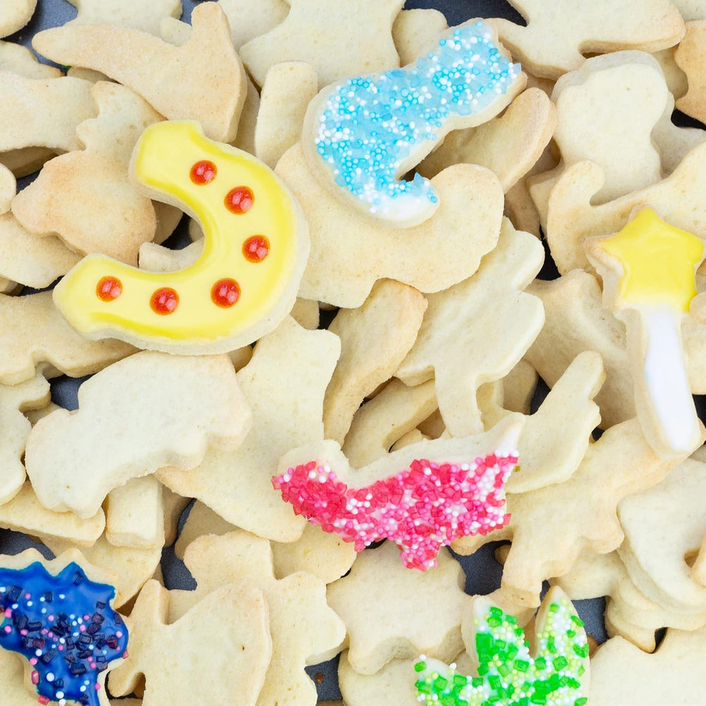 Forme de biscuiți Lurch 10546, set de 4 bucăți, model Lucky, cu model Coșar, Potcoavă, Porc, Trifoi, din oțel inoxidabil cu înveliș de silicon