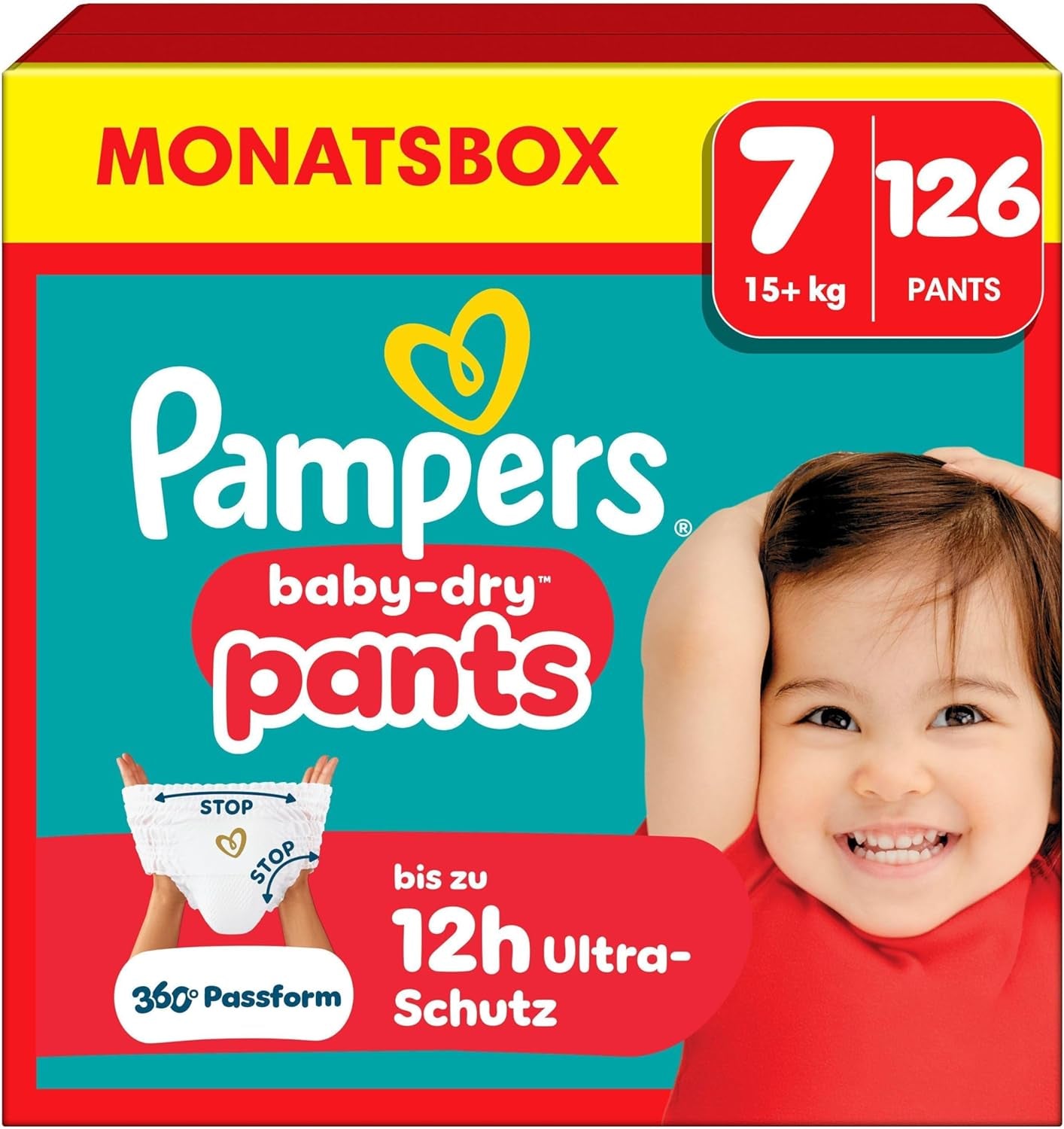 Pantaloni Pampers Baby-Dry Taglia 5, 160 Pezzi, 11kg-17kg, 360° auslaufsichere Fit per il giorno e la notte