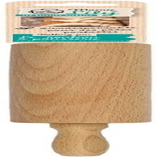, KP5715, Mattarello in legno, ergonomico e facile da pulire, ideale per stendere impasti e biscotti, dimensioni 44,5 cm, colore marrone