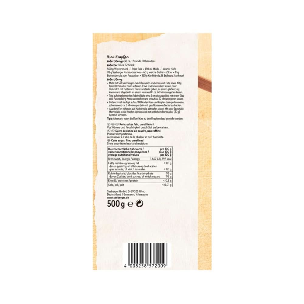 Seeberger, Zahăr caramel ușor din trestie, 12 x 500 grame Indulcitori Naty Shop