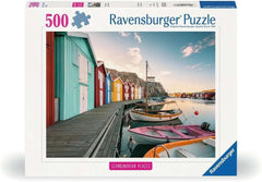 Ravensburger Puzzle 12000847, Scandinavian Places - Boathouses in Smøgen, Svezia - Puzzle da 500 pezzi per adulti e bambini dai 12 anni in su Puzzle Naty Shop Titolo predefinito