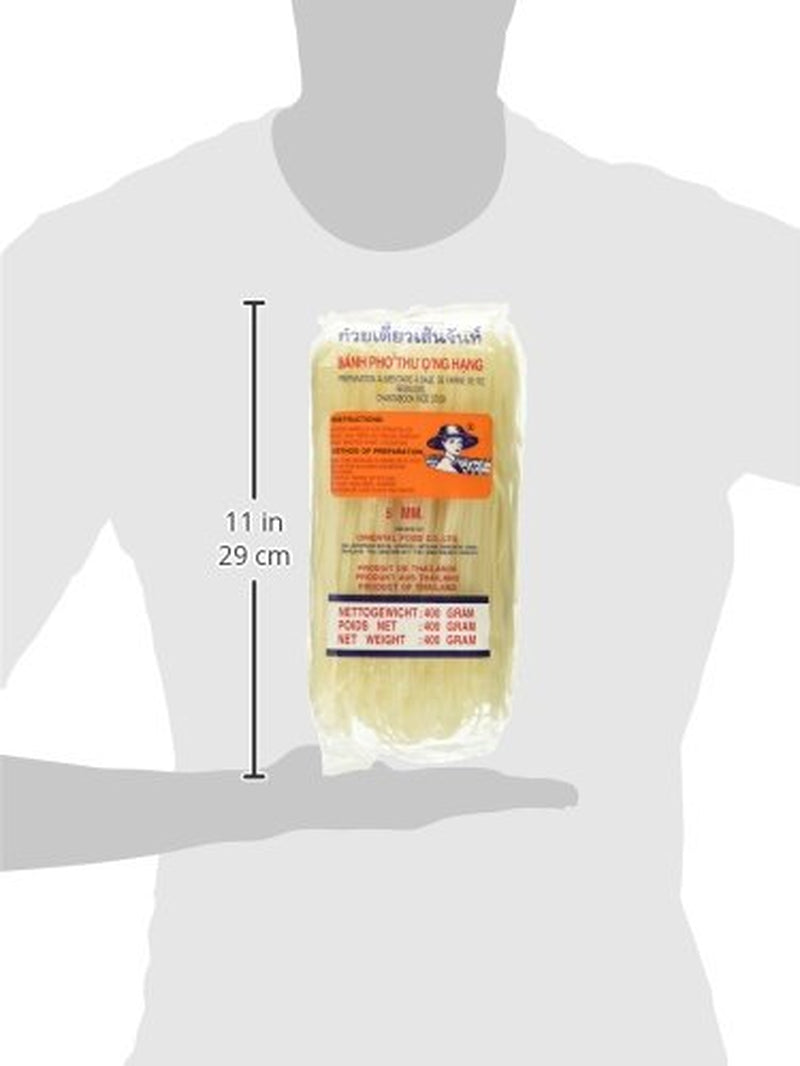 Spaghetti di riso - Tagliatelle tailandesi a nastro di riso larghe 5 mm, a base di farina di riso - 17 x 400 g