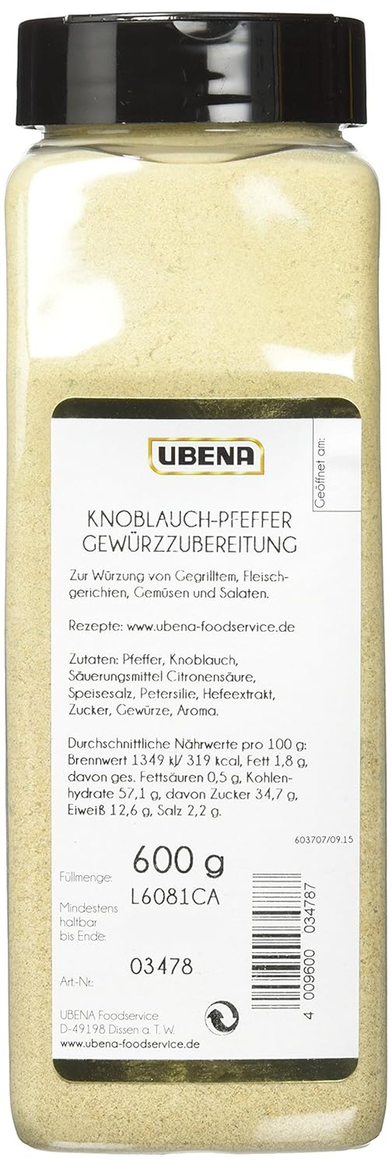 Knoblauch-Pfeffer 600 g, confezione 1 (1 x 0,6 kg)