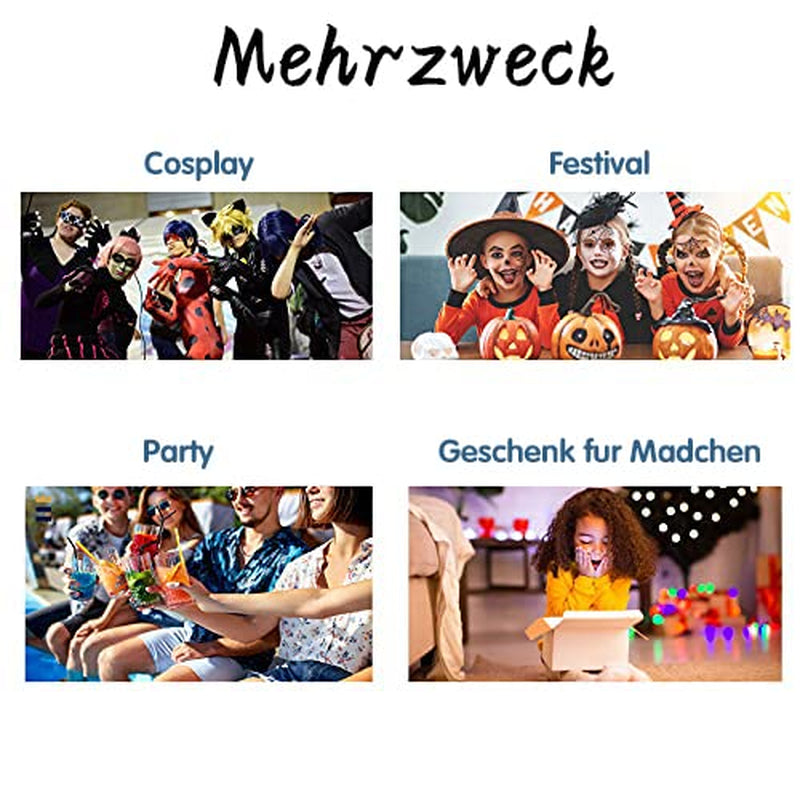 Byhoo 6PCS Vopsea de păr temporară pentru păr negru, cretă de păr, vopsea de păr lavabilă, idee de cadou pentru fete, cadou de ziua de naștere pentru adolescenți. Vopsea pentru par Naty Shop