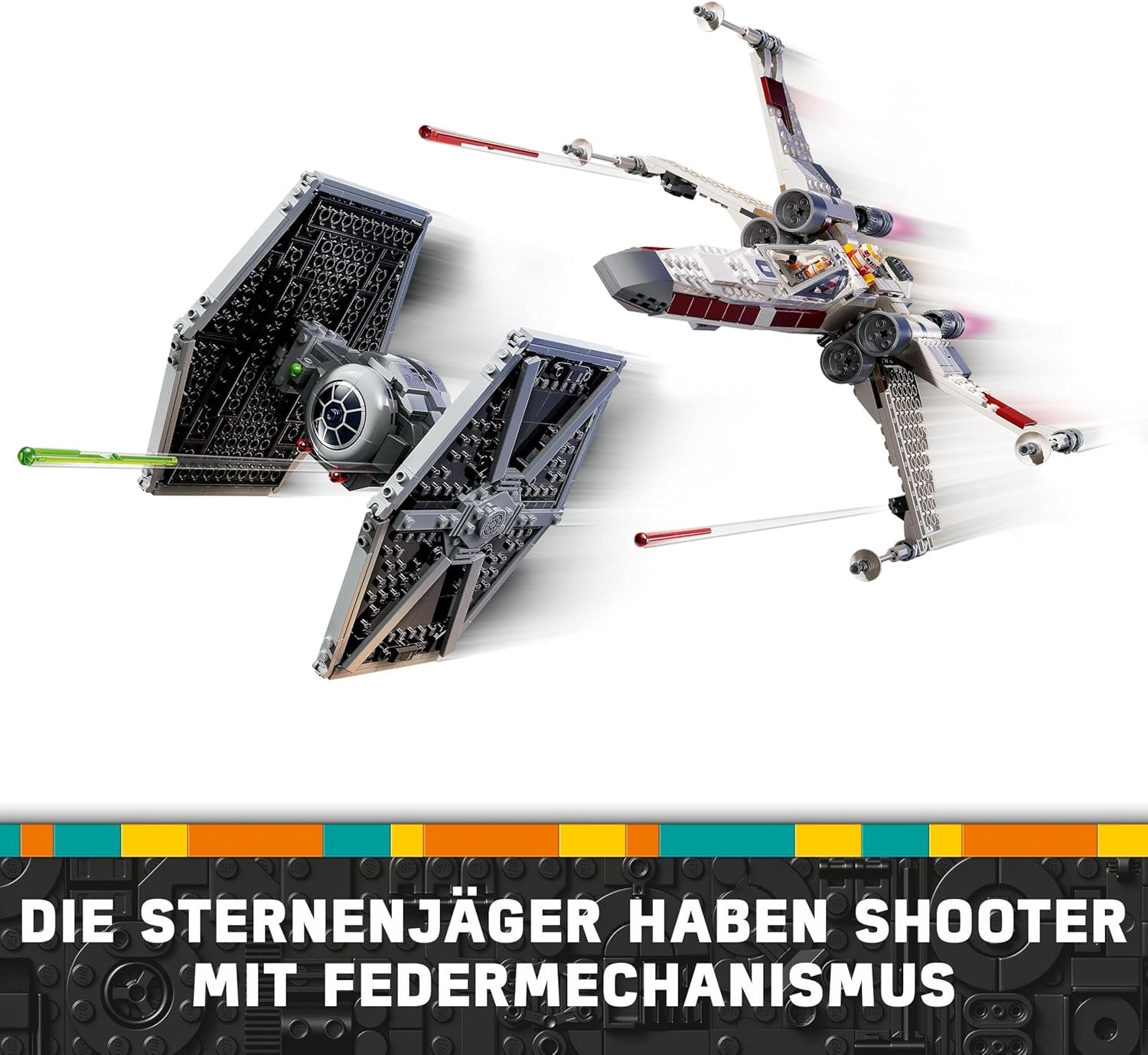 LEGO Star Wars TIE Fighter e X-Wing Mashup, giocattolo costruibile Starfighter, idea regalo per bambini, astronavi personalizzabili, regalo per ragazzi, ragazze e tutti i fan 75393 Set da costruzione Beuche den LEGO-Store