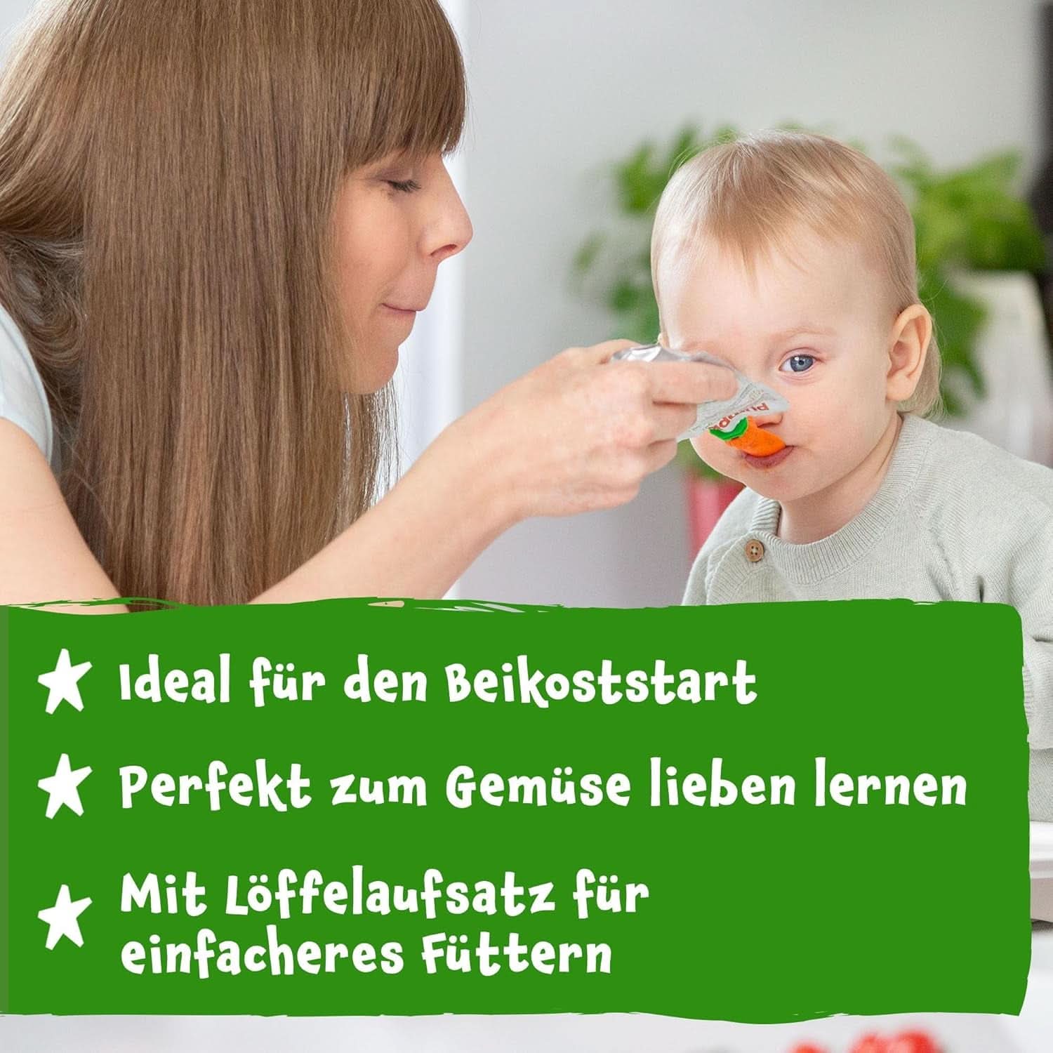 Pumpkin Organics Confezione da 24, purea di verdure biologiche, senza zuccheri aggiunti, per bambini dai 6 mesi, 24 x 100 grammi Mamma e Bambino Naty Shop