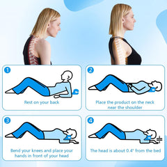 Neck Stretcher 2.0, Cloudy Neck Lefaya Neck Stretcher Orthopaedic Test Winner Neck Stretcher pentru a ușura durerea gâtului Premium Neck Hump Neck Cloud corectează postura (albastru) Perne ortopedice cervicale Naty Shop