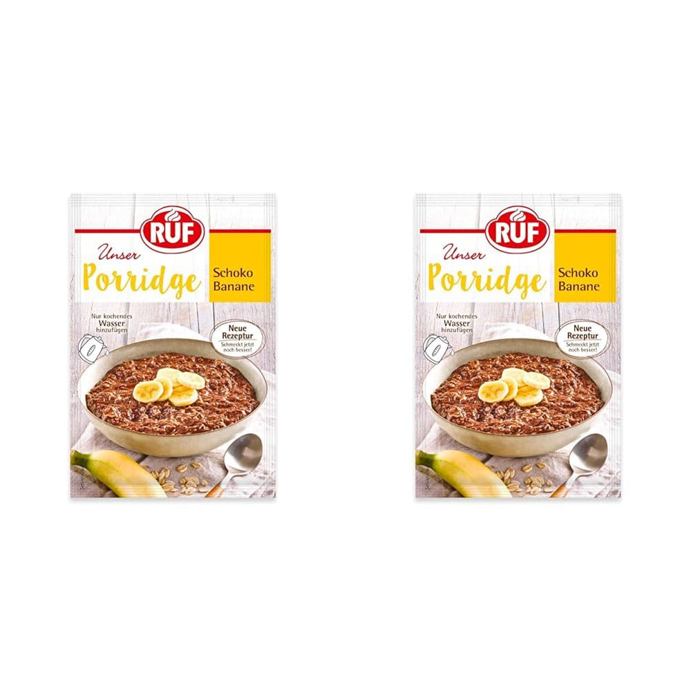 Farina d'avena istantanea RUF con fragole e vaniglia, un pasto estivo con avena pronto in 3 minuti, 1 busta x 65g