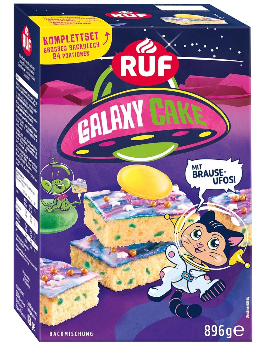 RUF Amestec pentru prăjituri, diverse culori Glazuri si Decor Naty Shop 896 grame Galaxy Cake