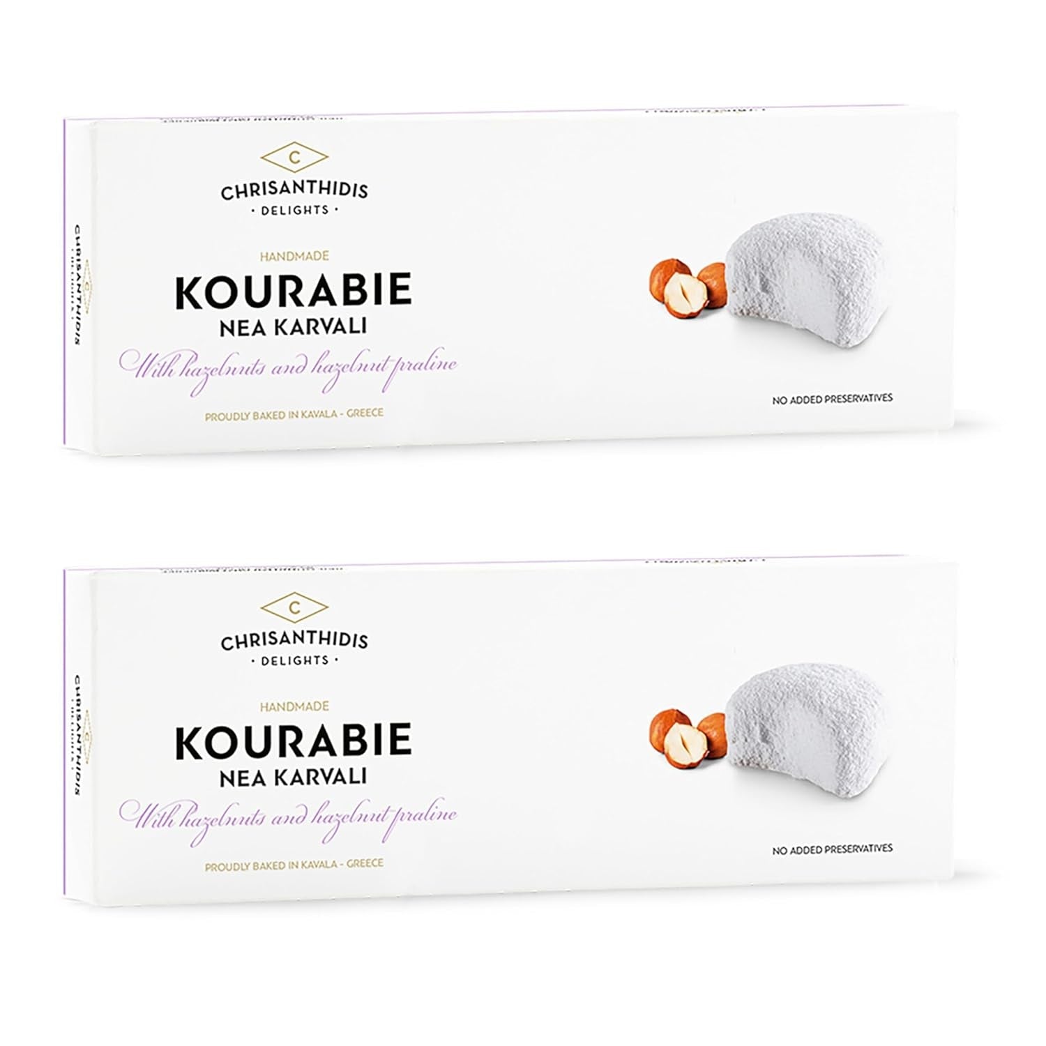 Chrisanthidis SA Biscuiți cu unt Kourabie și migdale 200g, pachet de 2 (2 x 200g)