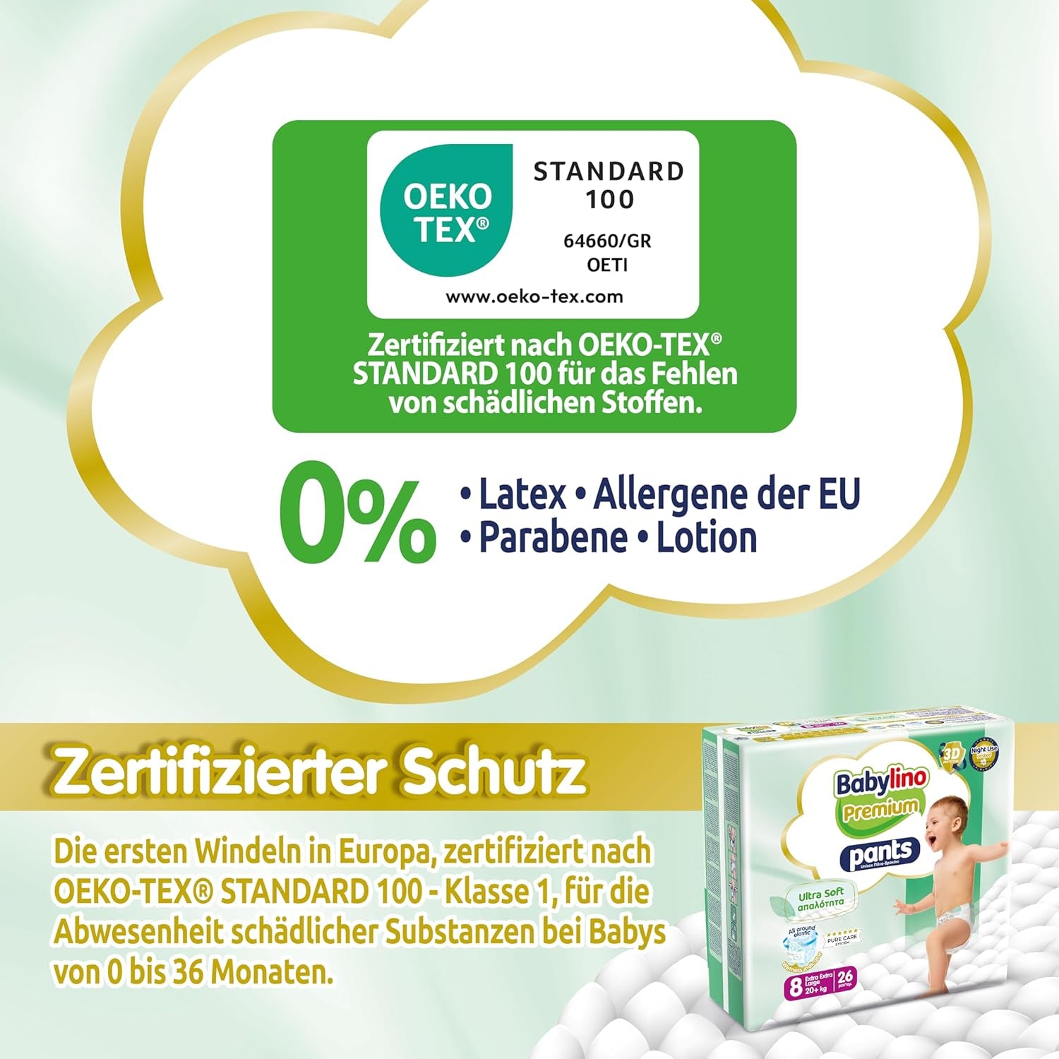 Pantaloni Premium taglia 8 con filtro ultra morbido, XXL (20+ kg), 26 pezzi