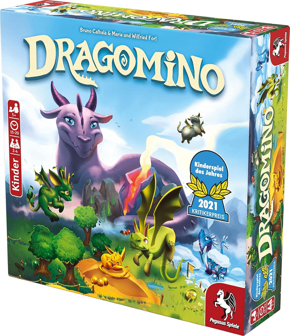 Pegasus Spiele 57111G - Dragomino *Gioco per bambini dell'anno 2021*, Multicolor