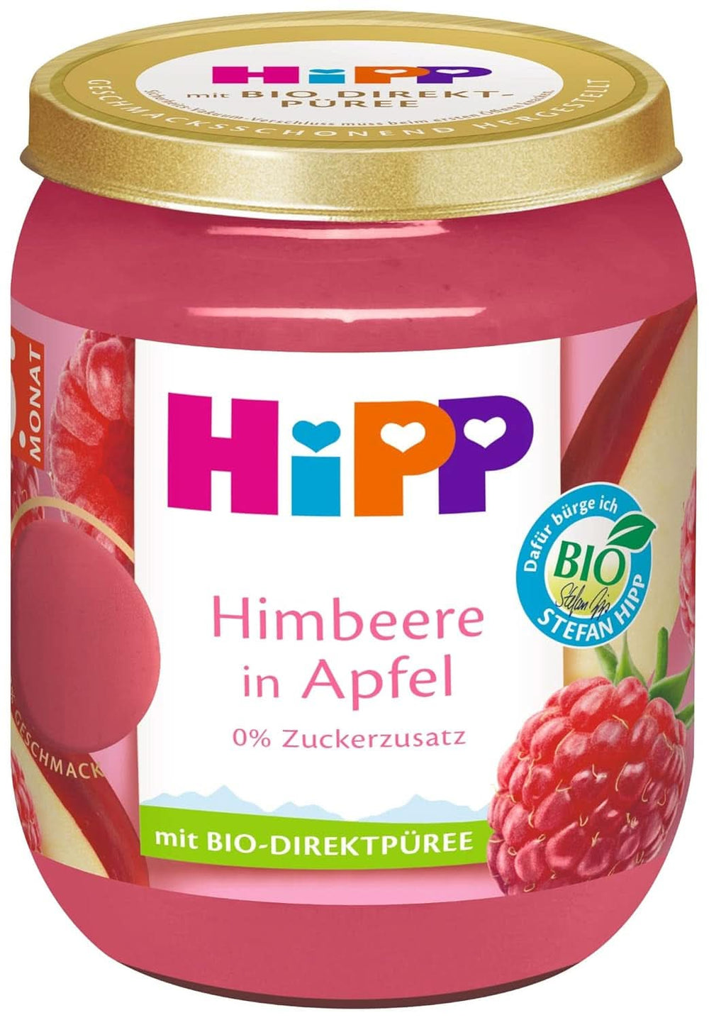 Purea di frutta Hipp Premium 6 X 160 grammi Madre e bambino Naty Shop 6 X 160 grammi Lampone e mela