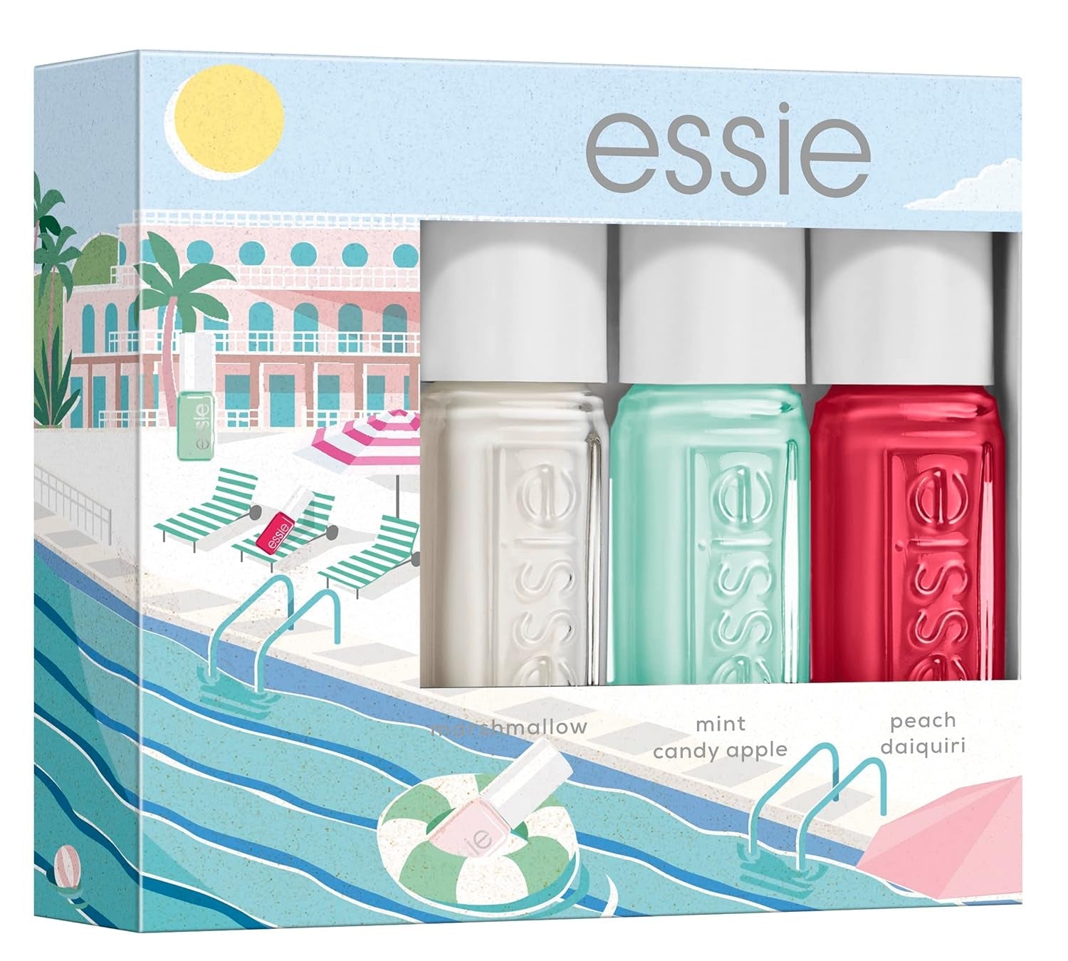 Set Essie Nailart pentru manichiură franceză (nr. 01 blanc, nr. 13 mademoiselle), ojă exclusivă: de înaltă calitate, rezistentă și intens colorată