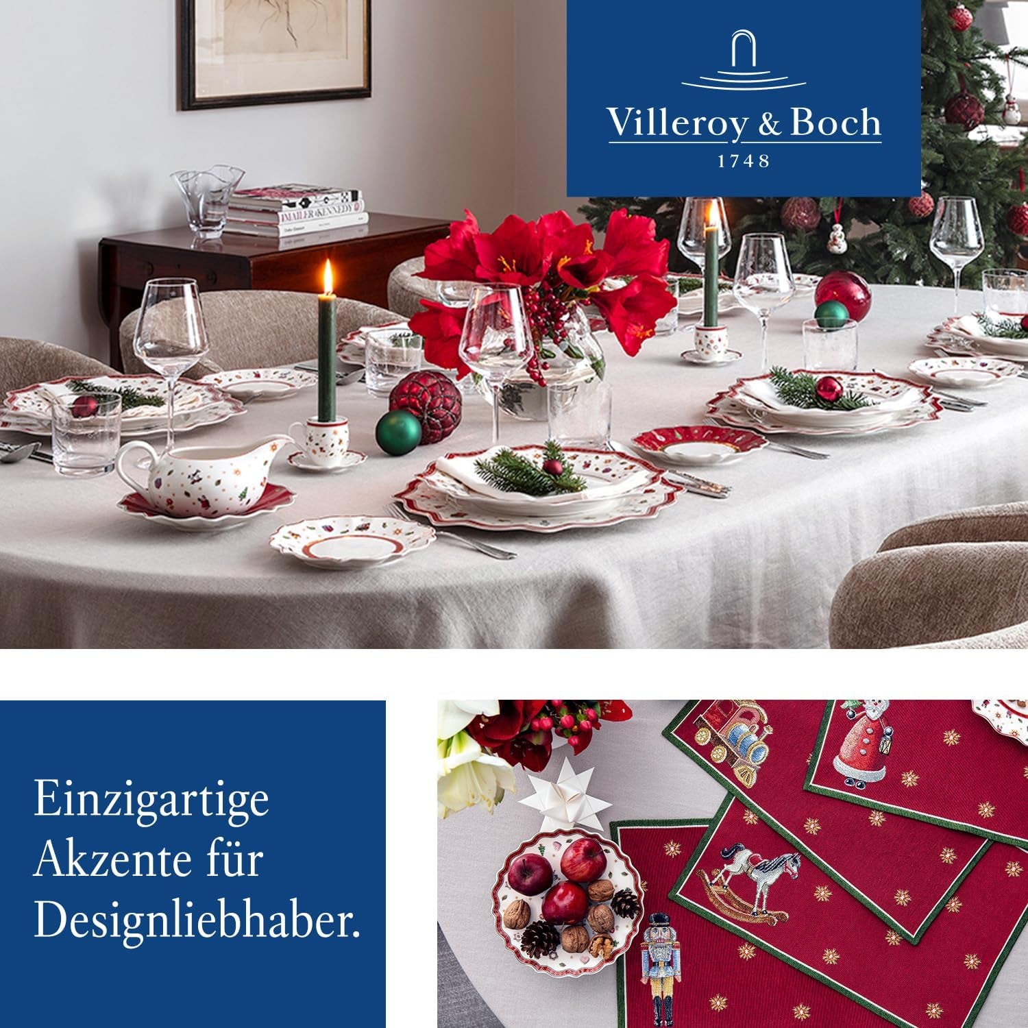 Etajeră Villeroy & Boch Toys Delight Royal Classic, suport decorativ pe niveluri pentru fursecuri, produse de patiserie și bucăți mici de prăjitură, din porțelan premium, alb