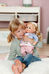 BABY born Sophia Rose - Păpușă moale de 36 cm - Păpușă cu păr blond de înaltă calitate și ochi adormiți - Potrivită pentru copii de la 1 an