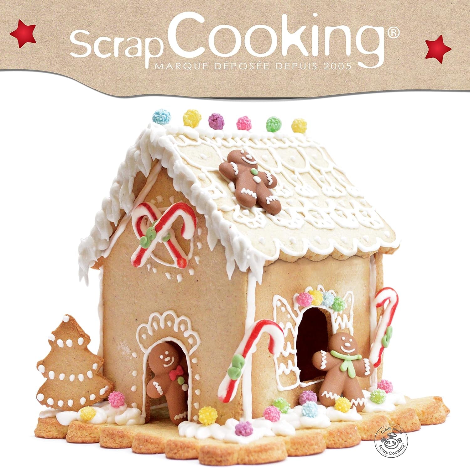ScrapCooking 3975 Formă de biscuiți în formă de căsuță de turtă dulce, oțel inoxidabil, multicolor, 26,5 x 20 x 4 cm