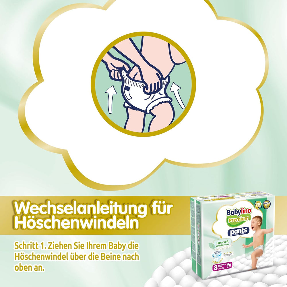 Pantaloni Premium taglia 8 con filtro ultra morbido, XXL (20+ kg), 26 pezzi