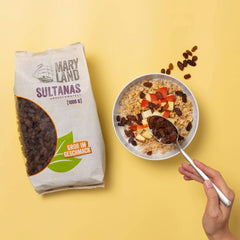 Uva sultanina del Maryland, Uvetta secca, naturalmente dolce, senza zuccheri aggiunti e senza conservanti, 1 Kg Prodotti disidratati Naty Shop