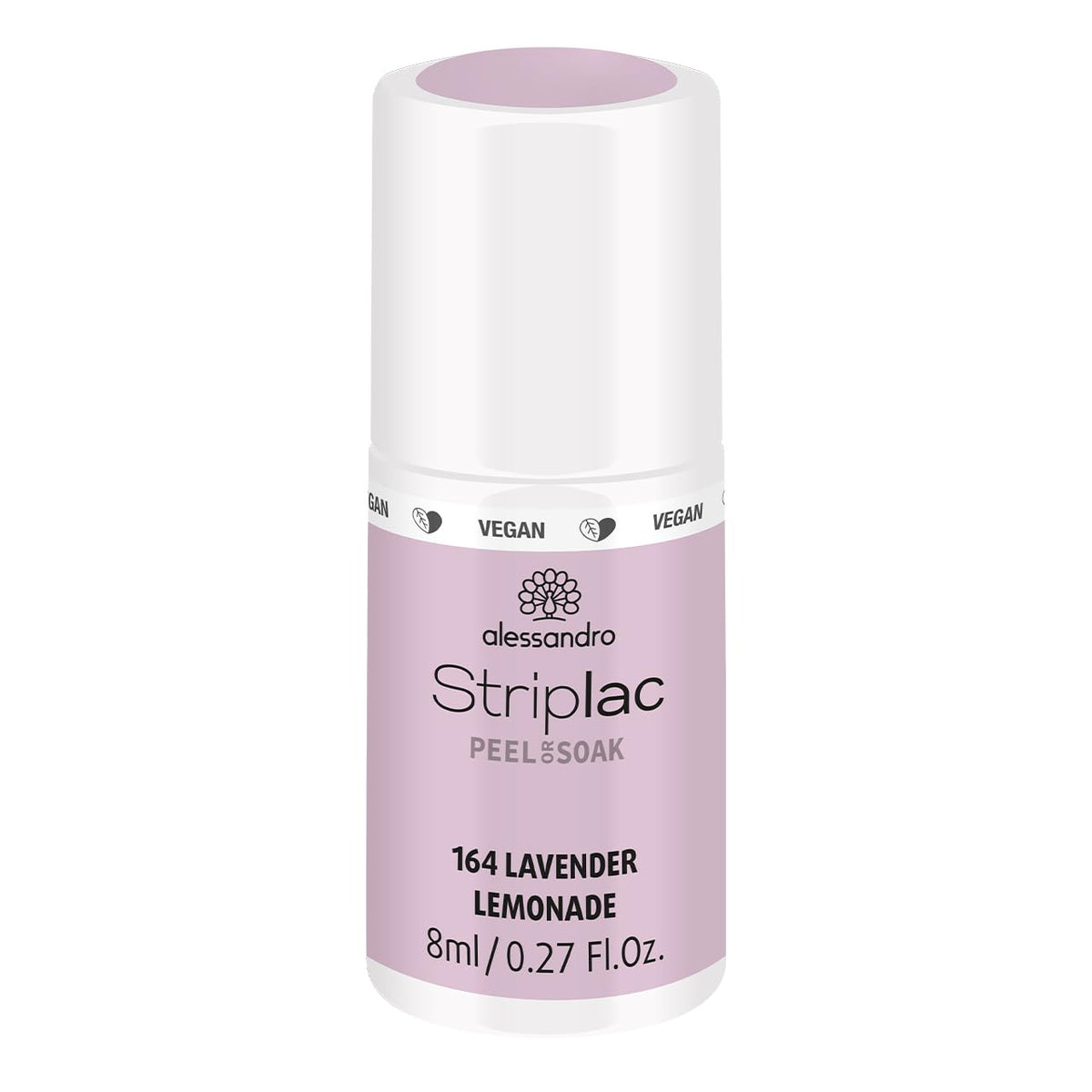 Smalto UV alessandro Striplac Lavender Lemonade – Delicato e a lunga tenuta – Facile rimozione grazie alla tecnologia di rimozione – Vegan e cruelty-free – 8 ml