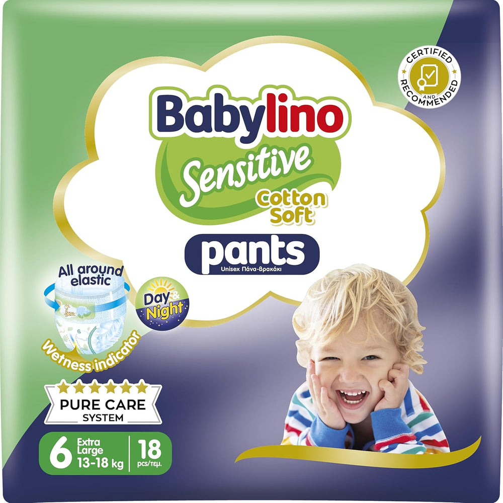 Pannolini Sensitive Cotton Soft, taglia 4, Pantaloni Maxi (7-13 kg), 22 pezzi