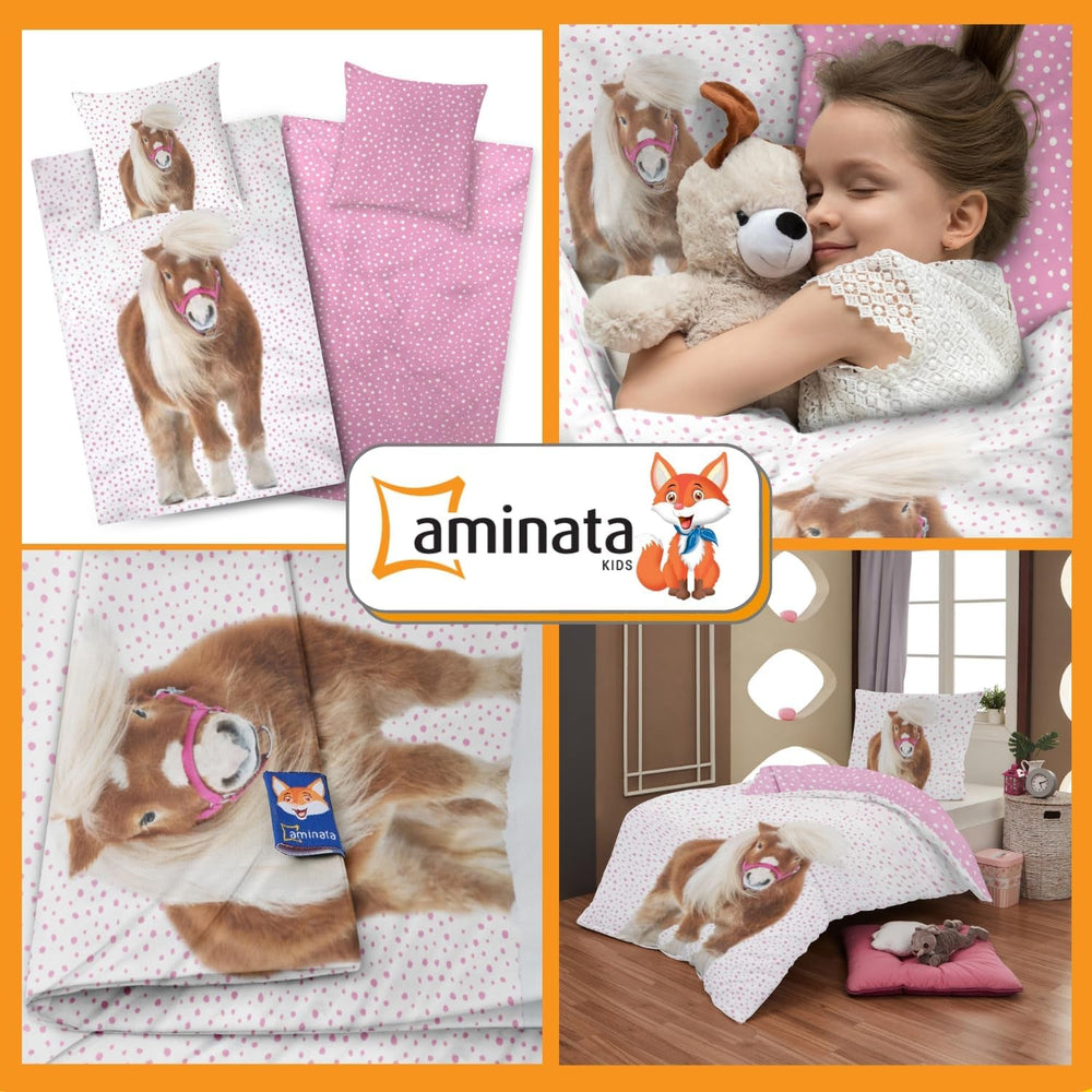 Aminata, biancheria da letto per bambini con pony Biancheria da letto - bambini Naty Shop