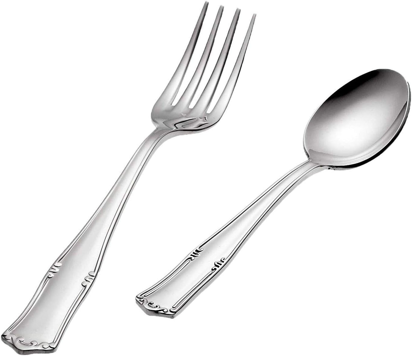 Set de tacâmuri Bavaria Moka, oțel inoxidabil, de culoare argintie, se poate spăla în mașina de spălat vase Bucatarie Naty Shop