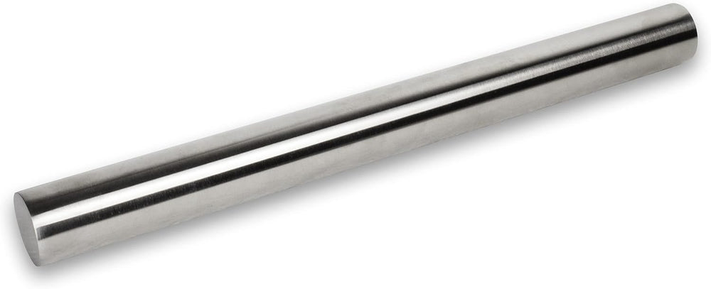 INOXLM Edelstahl Nudelholz für Zucker Dough Küche Brot Pizza Süßigkeiten Kuchen (ohne Hülle)