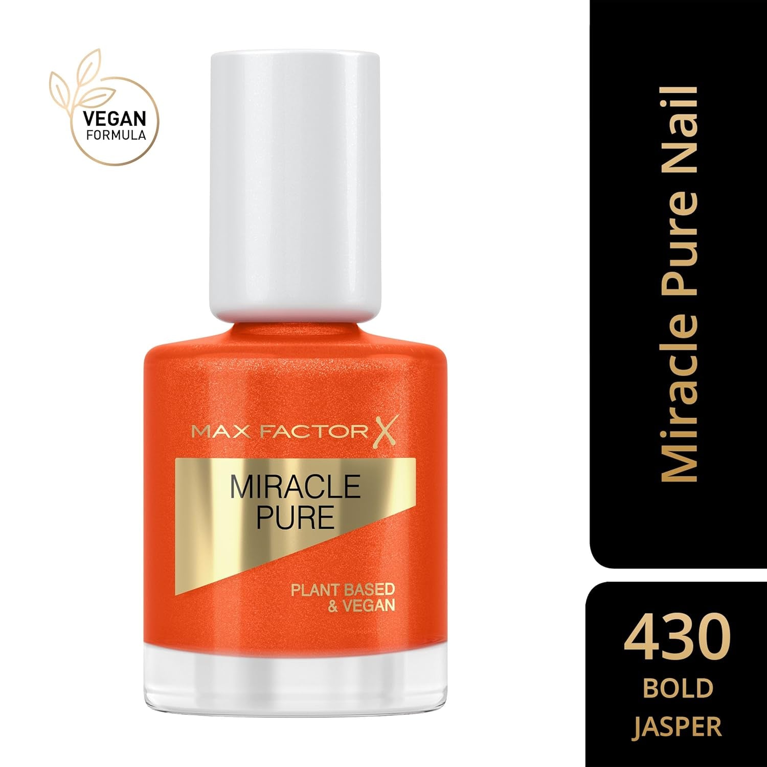 Max Factor Miracle Pure Nail, smalto per unghie ultra lucido, dai colori intensi con la luminosità di cristalli curativi e ingredienti nutrienti, colore 430 Bold Jasper