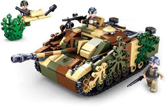 Seconda guerra mondiale - Deutscher Jagdpanzer (524 Teile), Spielset, Steckbausteine, mit Spielfigur, für Kinder ab 4 Jahren, Mehrfarbig