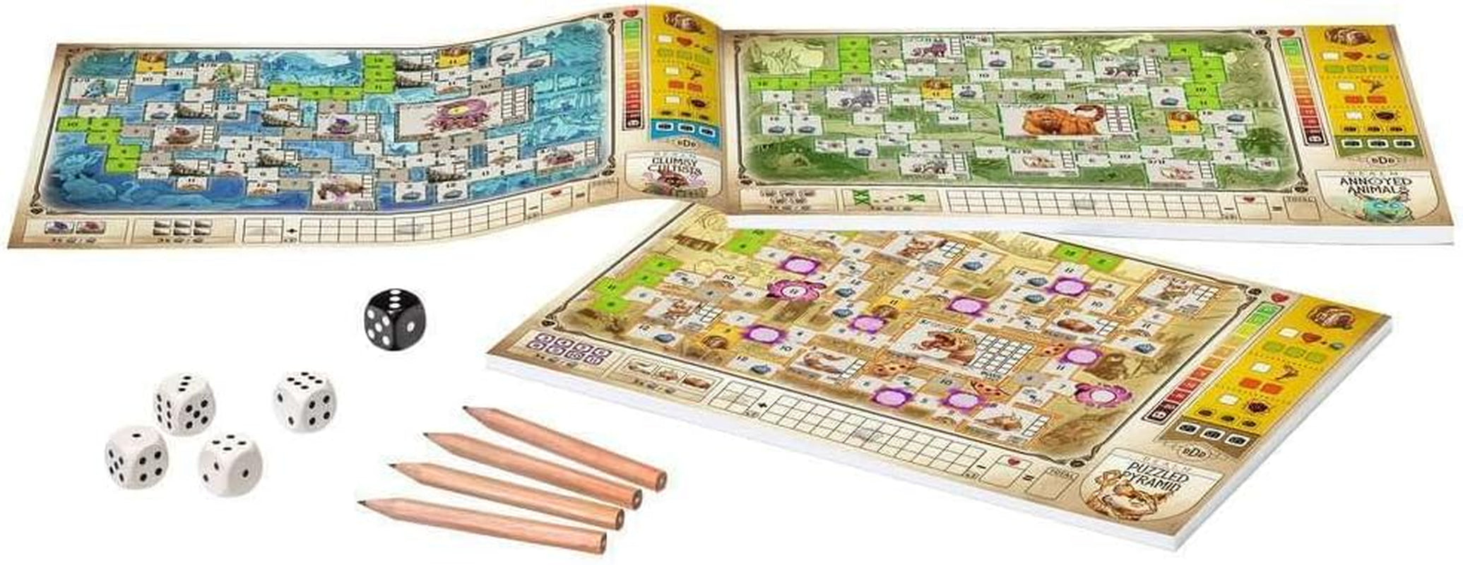 Ravensburger 27270 - Dungeons, Dadi e Pericolo, Gioco di strategia Alea, Gioco di dadi per adulti, Gioco di lancio e scrittura per bambini dai 12 anni in su