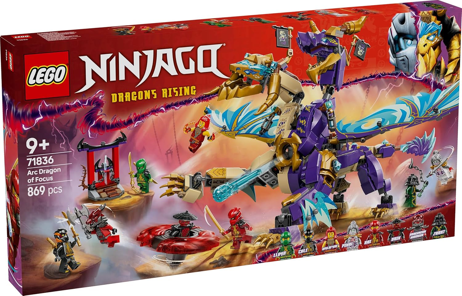 LEGO NINJAGO Drago Arcobaleno - giocattolo con 8 minifigure e una ruota Spinjitzu - giocattolo costruibile ninja interattivo per ragazzi e ragazze sopra i 9 anni - idea regalo per i fan 71836 Set da costruzione Besuche den LEGO-Store