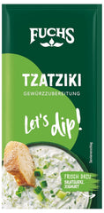Fuchs Gewürze - Immergiamoci! Tzatziki Gewürzzubereitung, Gewürz für die Zubereitung von griechischem Tzatziki, 10 g nella busta