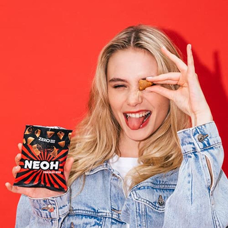 Bocconcini di cioccolato NEOH | Senza zuccheri aggiunti, 100kcal a porzione, pezzi croccanti con un ripieno cremoso di nocciole e cacao, perfetti da asporto o come sostituto del muesli | Cheto, a basso contenuto di carboidrati | Confezione da 3 x 29 g