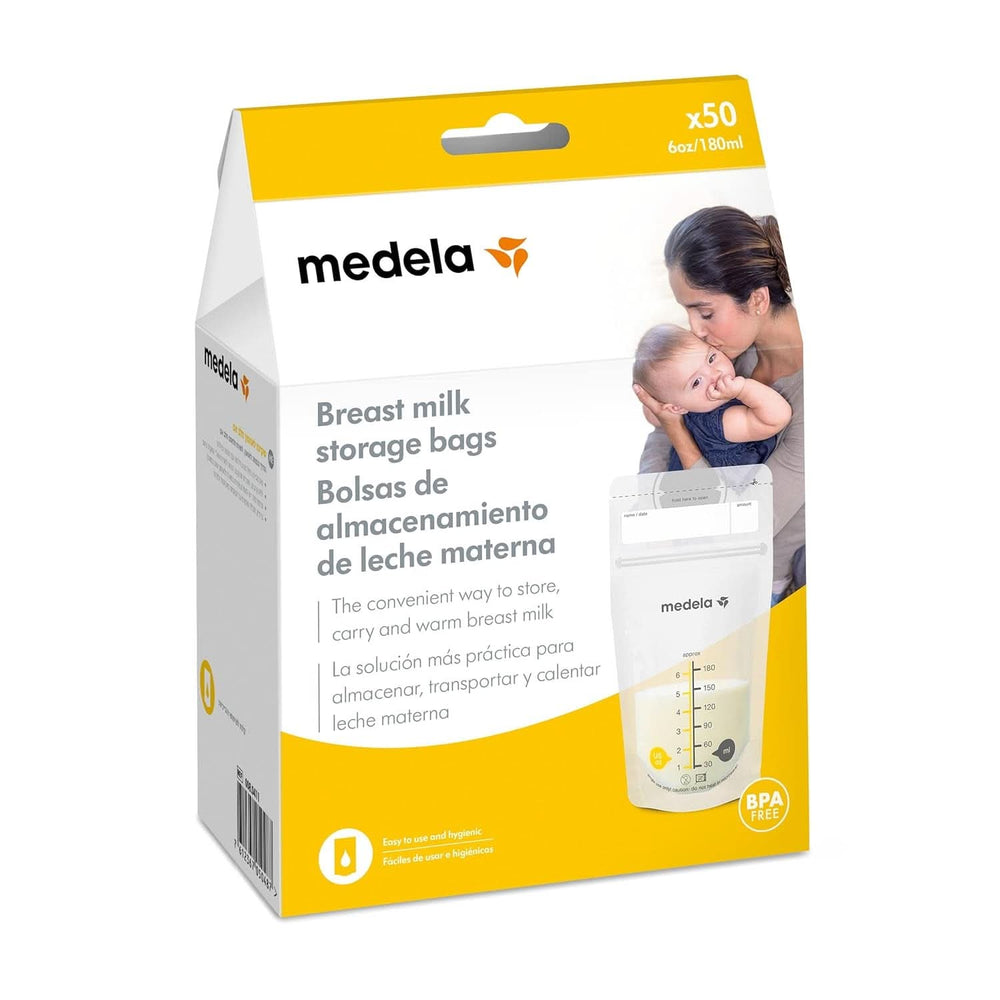 Sacchetti per la conservazione del latte materno Medela 25 pz., ca. 200 ml, bianco (versione spagnola) Accessori Alimentazione e Allattamento Bebe Naty Shop