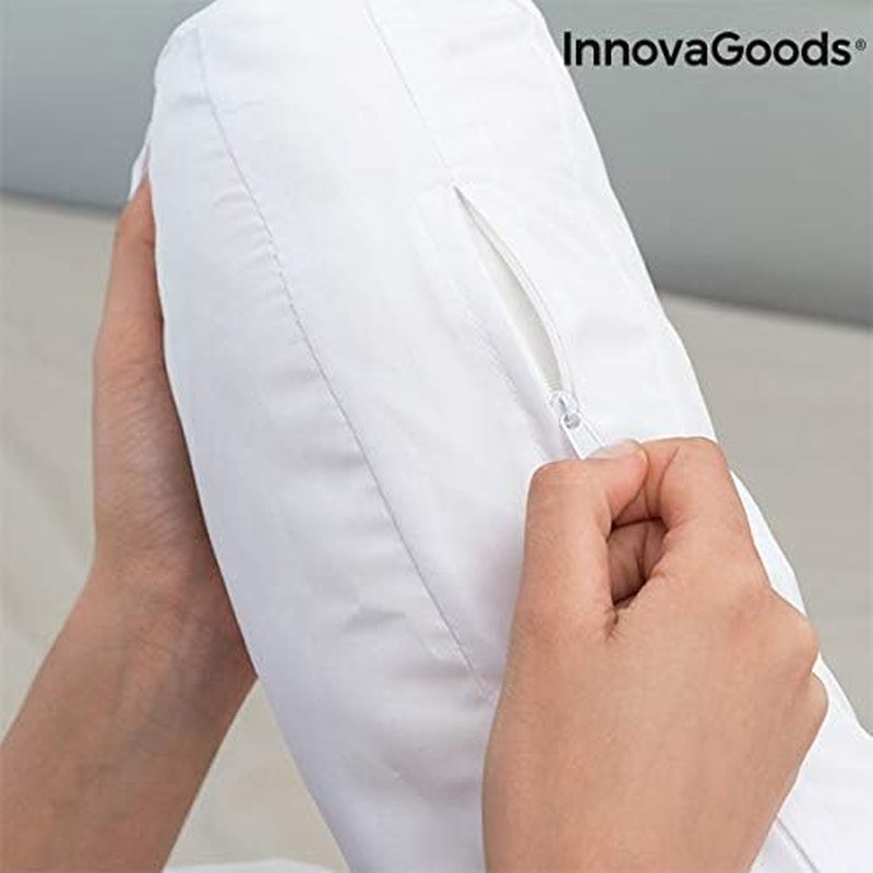 Innovagoods - Pernă ergonomică în formă de U pentru somn lateral, Ideală pentru sarcină, Promovează respirația liniștită, Reduce sforăitul, Bumbac și poliester, Alb, 39 X 57 X 14 Cm Perne ortopedice cervicale Naty Shop