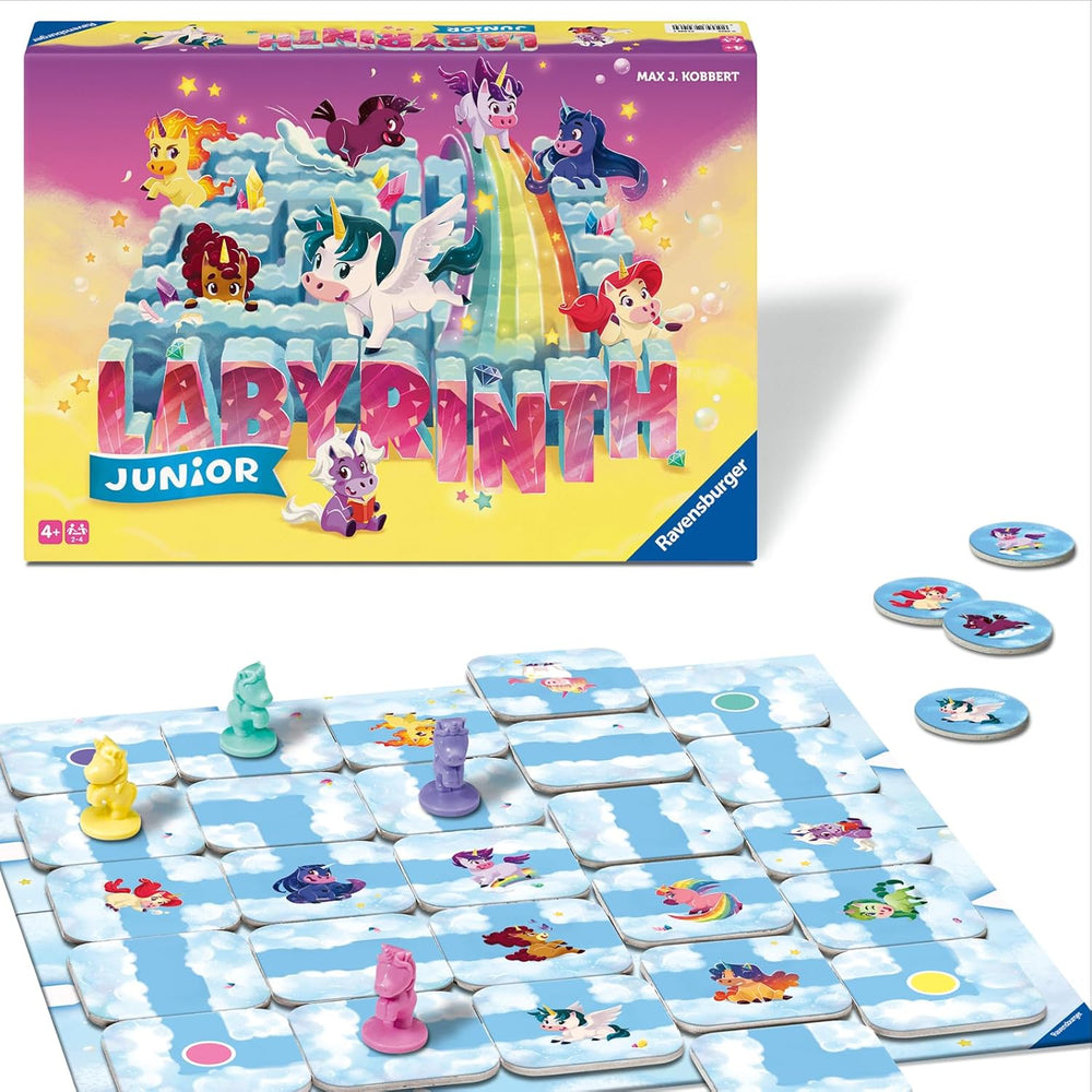 Ravensburger Gioco per bambini 20847 - Junior Labyrinth - Classico per famiglie per bambini, gioco per bambini dai 4 anni in su - Gioco da tavolo adatto per 2-4 giocatori, edizione Junior