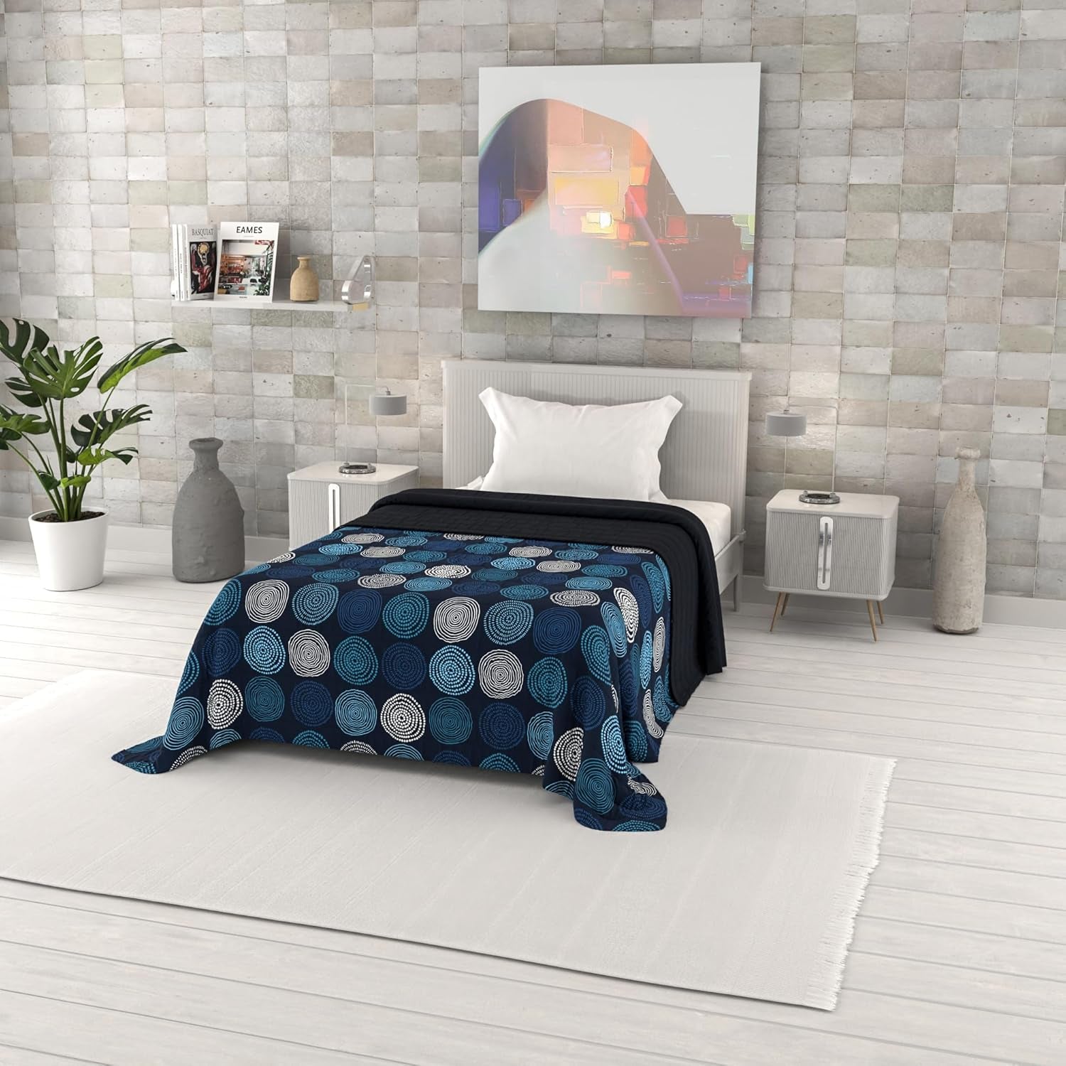 Cuvertură de vară imprimată Fantasy, umplutură din poliester, Petali, 260X270Cm Plapumi si pilote Naty Shop Ipnotic 170X270Cm