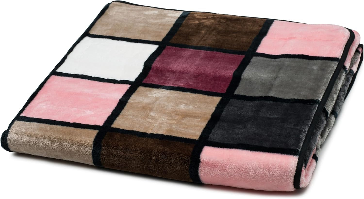 Gözze - Coperta morbida e confortevole, sensazione cashmere, peso tessuto pesante 500 G/M², Antigua, 150 X 200 Cm - Senape/Nero/Bianco Besuche den Gözze-Store Letti e coperte Rosa scuro/tortora/bacca