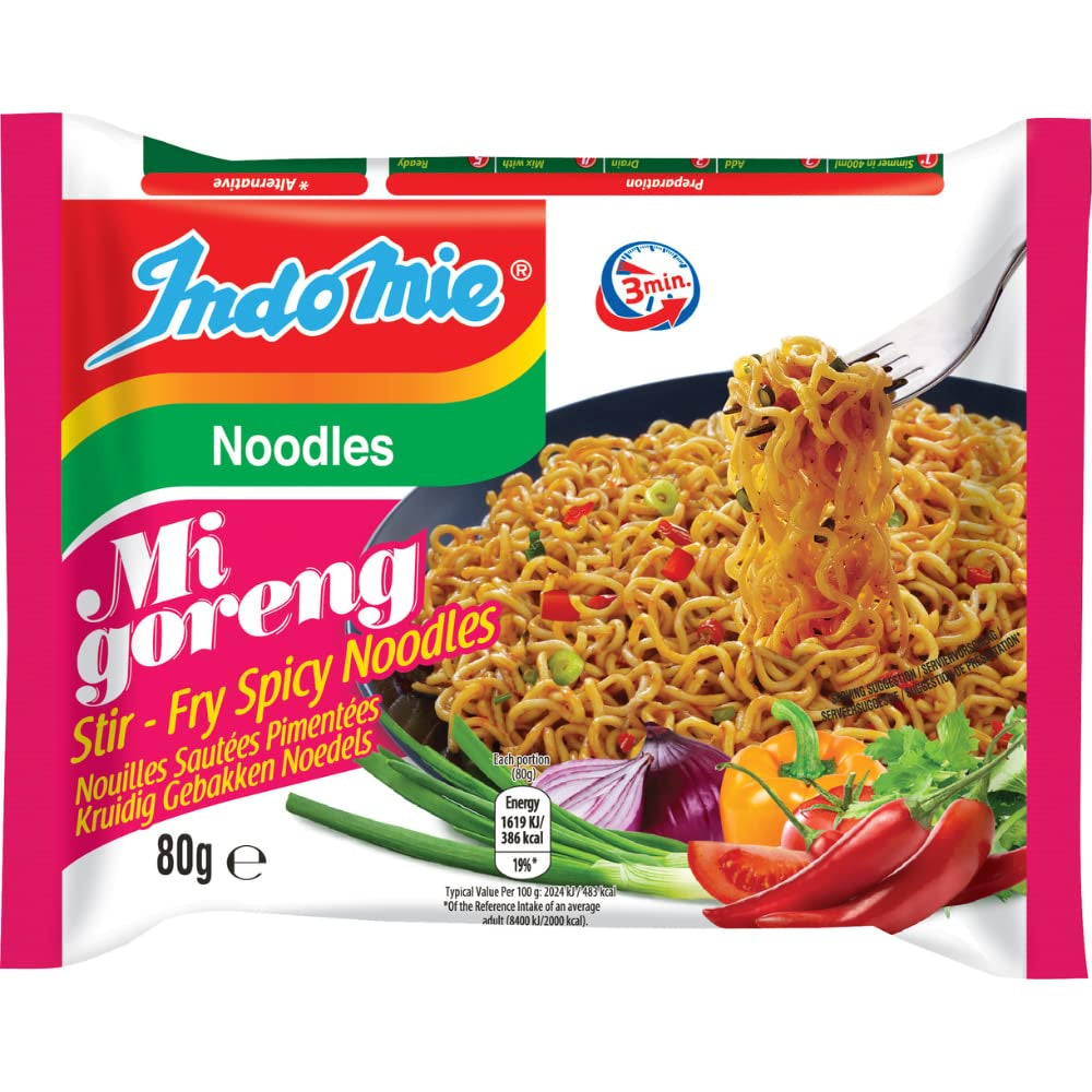 INDOMIE - Noodles istantanei Mi Goreng - Confezione multipla (40 x 80g)