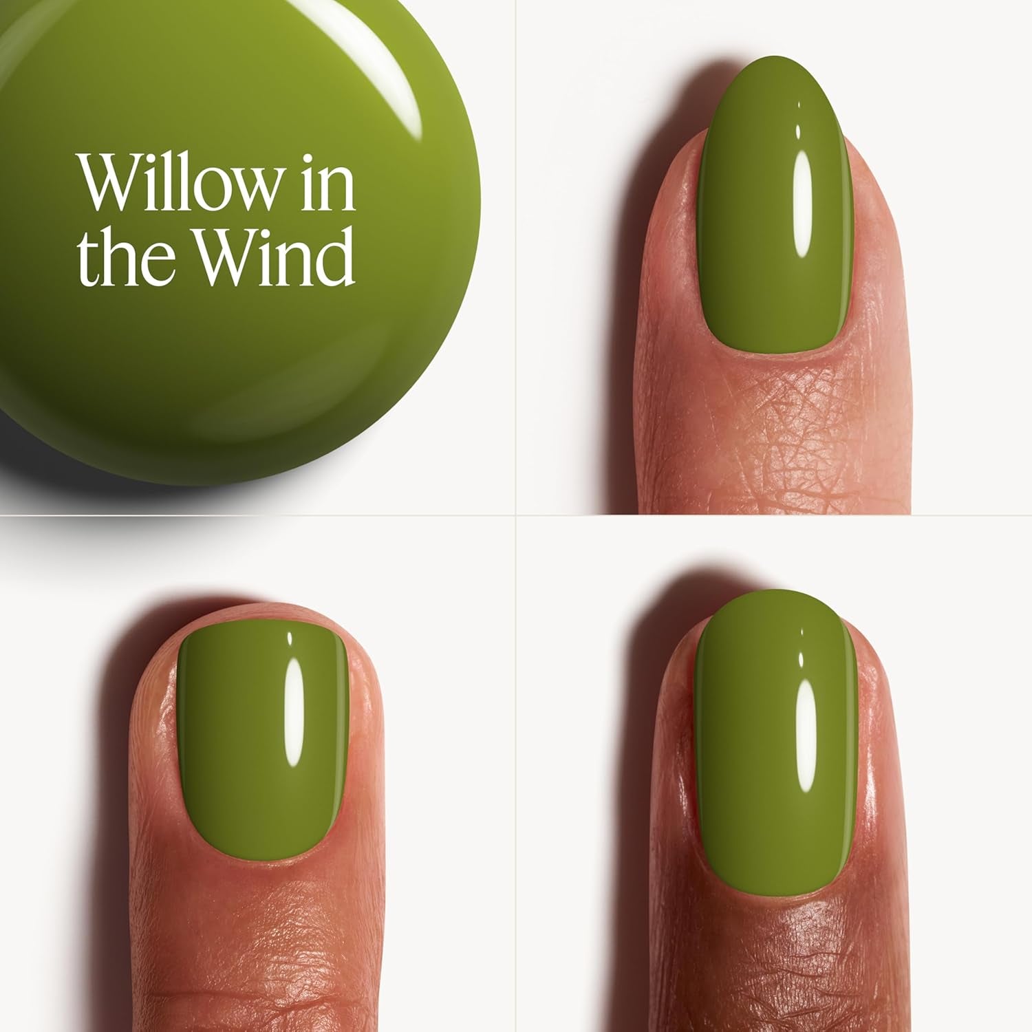 Smalto Essie dal finish cremoso per unghie dai colori intensi, n. 823 salice al vento, verde, 1 x 13,5 ml