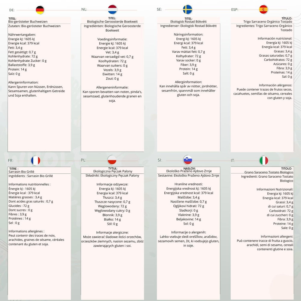 Grano saraceno tostato biologico Wholefood Earth, 1 kg